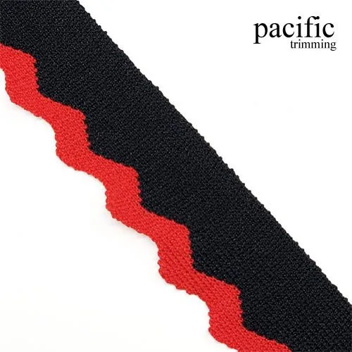 1 1/8 Inch Red/Black Striped Tape