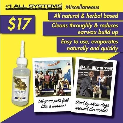 #1 All Systems Ear So Fresh Pet Ear Cleaning Solution 4oz