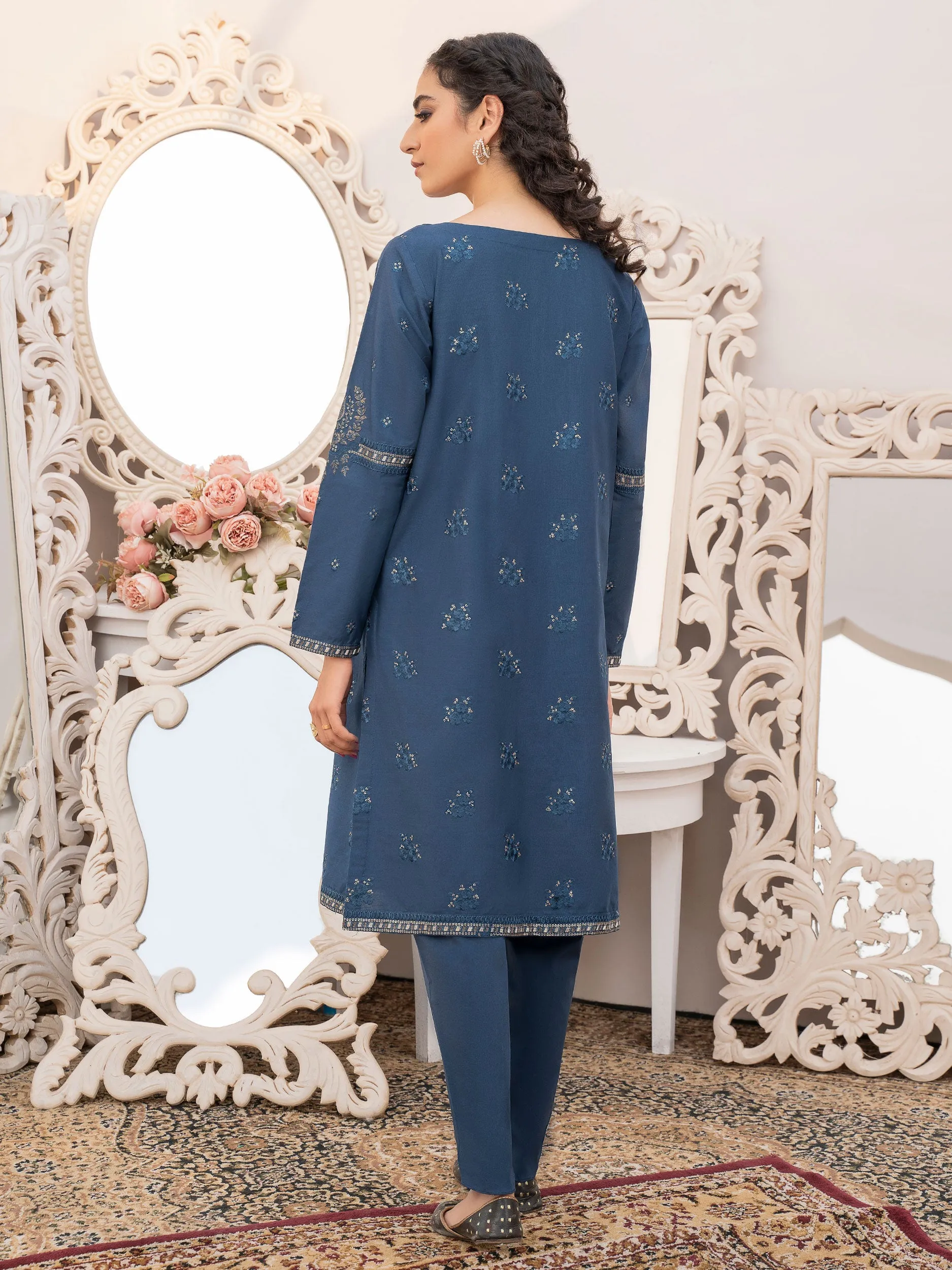 2 Piece Winter Cotton Suit-Embroidered (Unstitched)