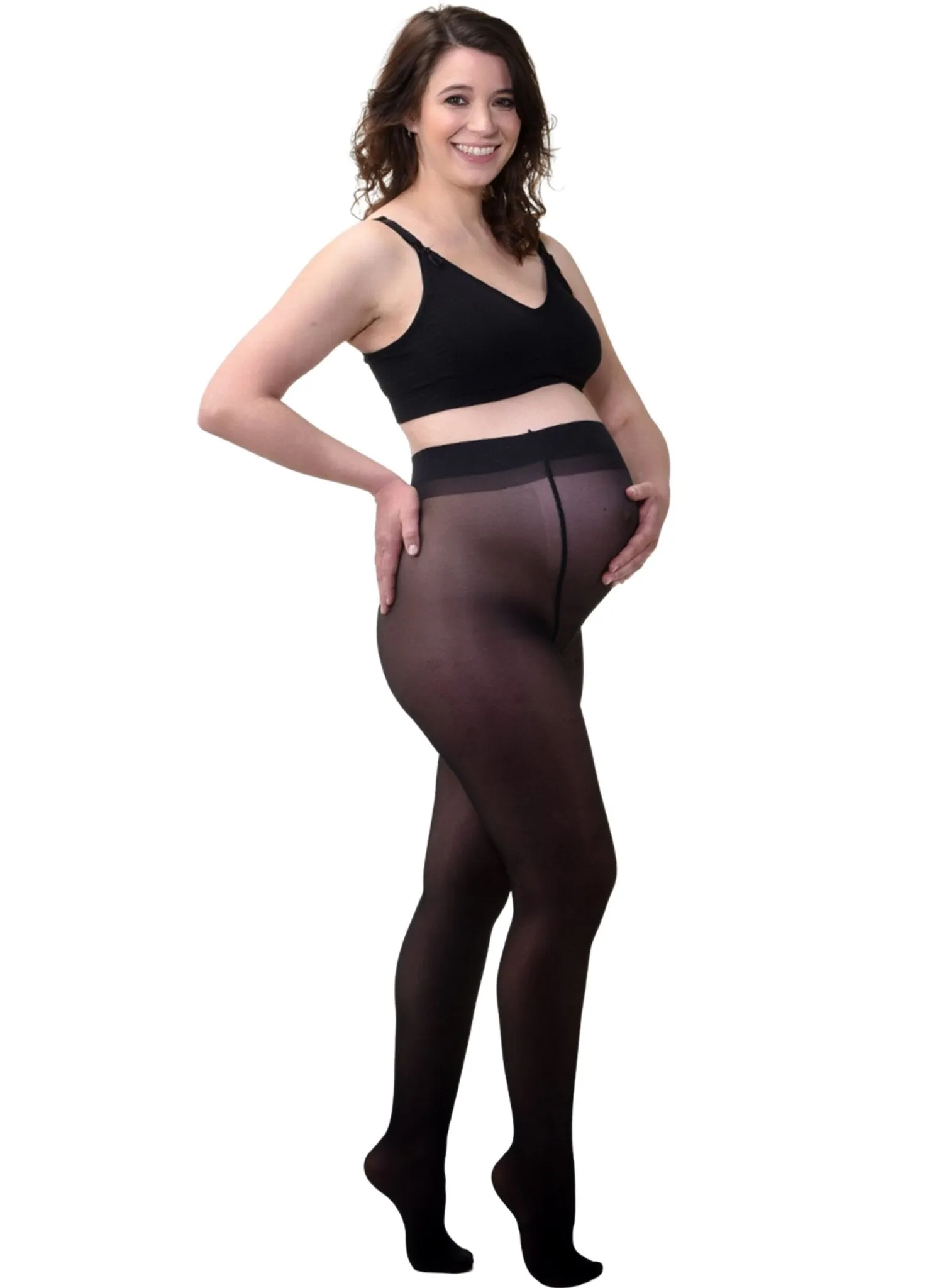 20Den Maternity Tights - Black