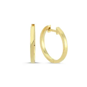 20mm  Yellow 14K Gold Hoop Earrings