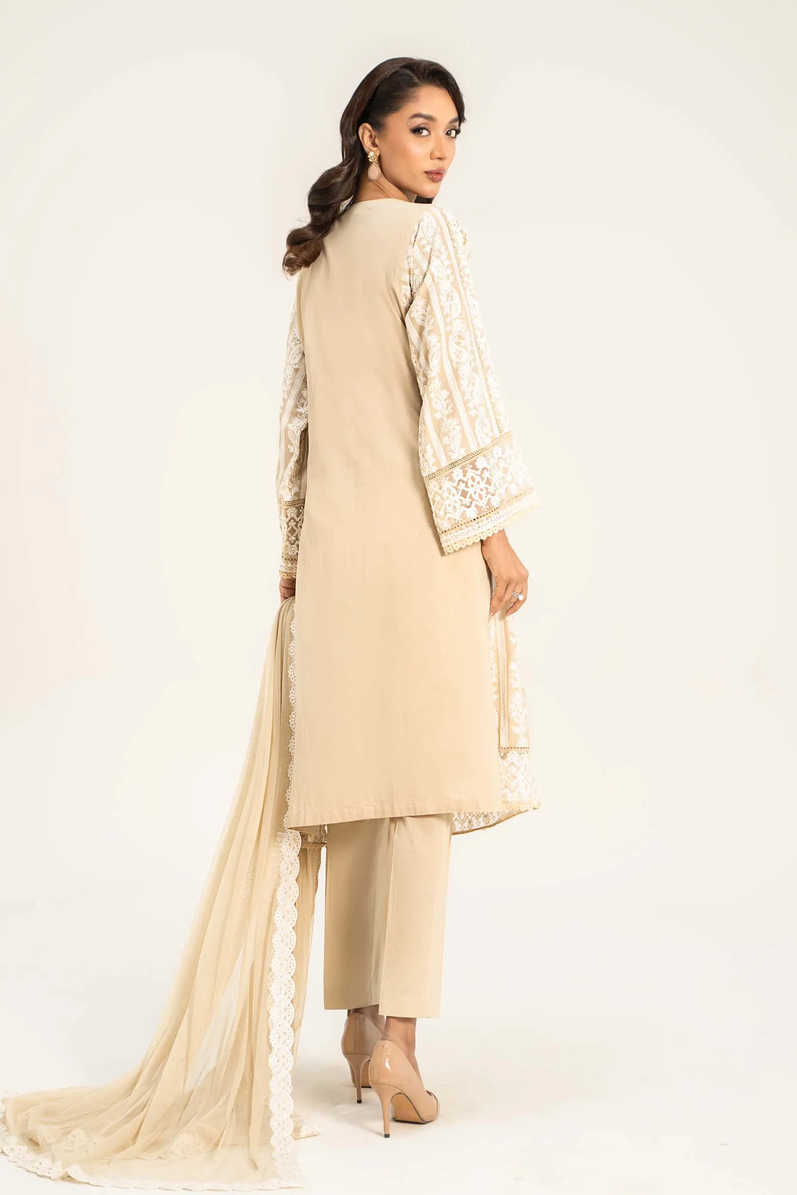 3 PIECE EMBROIDERED LAWN SUIT | DW-EF24-01