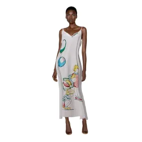 ALEXANDER ARUTYUNOV White Silk Slip Maxi Dress | Size US 4