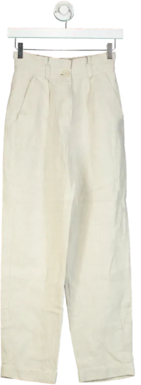 & Other Stories Beige Trousers UK 6