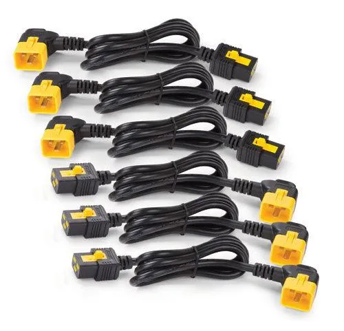 APC Power Cord Kit (6 ea) | Locking | C19 to C20 (90 Degree) | 1.8m (AP8716R)