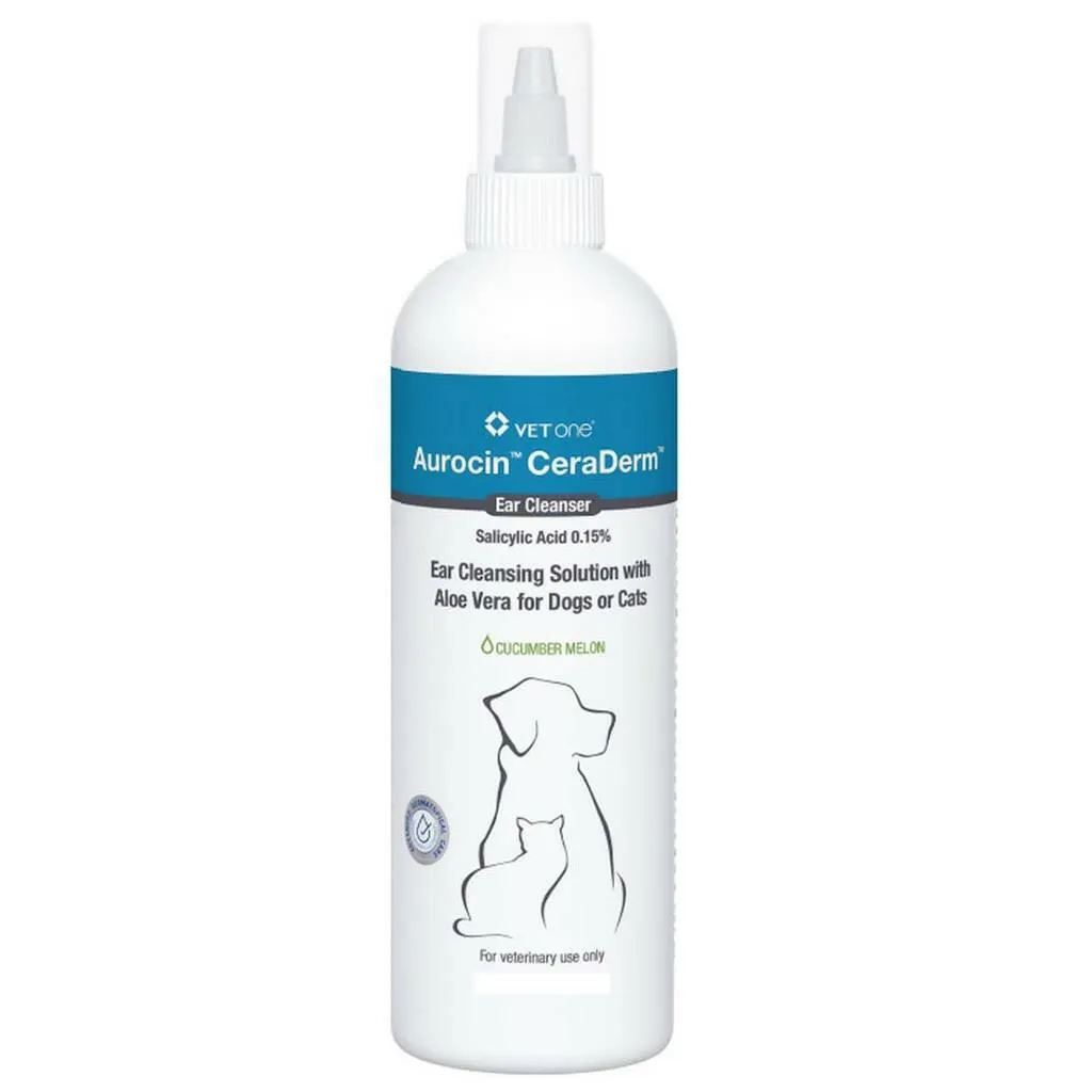 Aurocin CeraDerm Ear Cleanser for Dogs & Cats