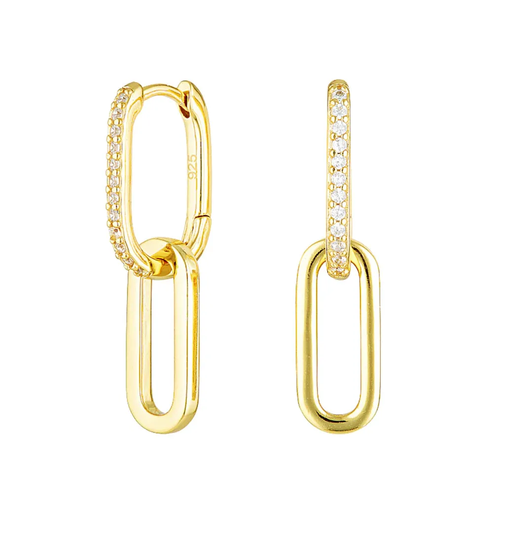 AVANT STUDIO - Celine Earings Gold Pavé