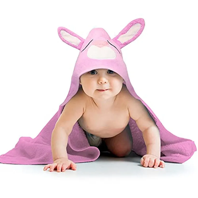 Baby Bath Towel Bear Ear Towel Plush Blanket Hooded Bathrobe