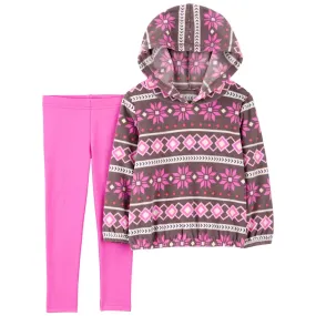 Baby Girls' 2-Piece Fair Isle Fleece Pullover & Legging Set 1Q050310