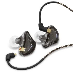 BASN Bmaster Triple Drivers In Ear Monitor Headphones (Black)