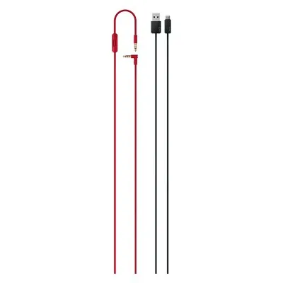 Beats Studio3 Bluetooth Wireless Noise Cancelling Over-Ear Headphones - Defiant Black/Red