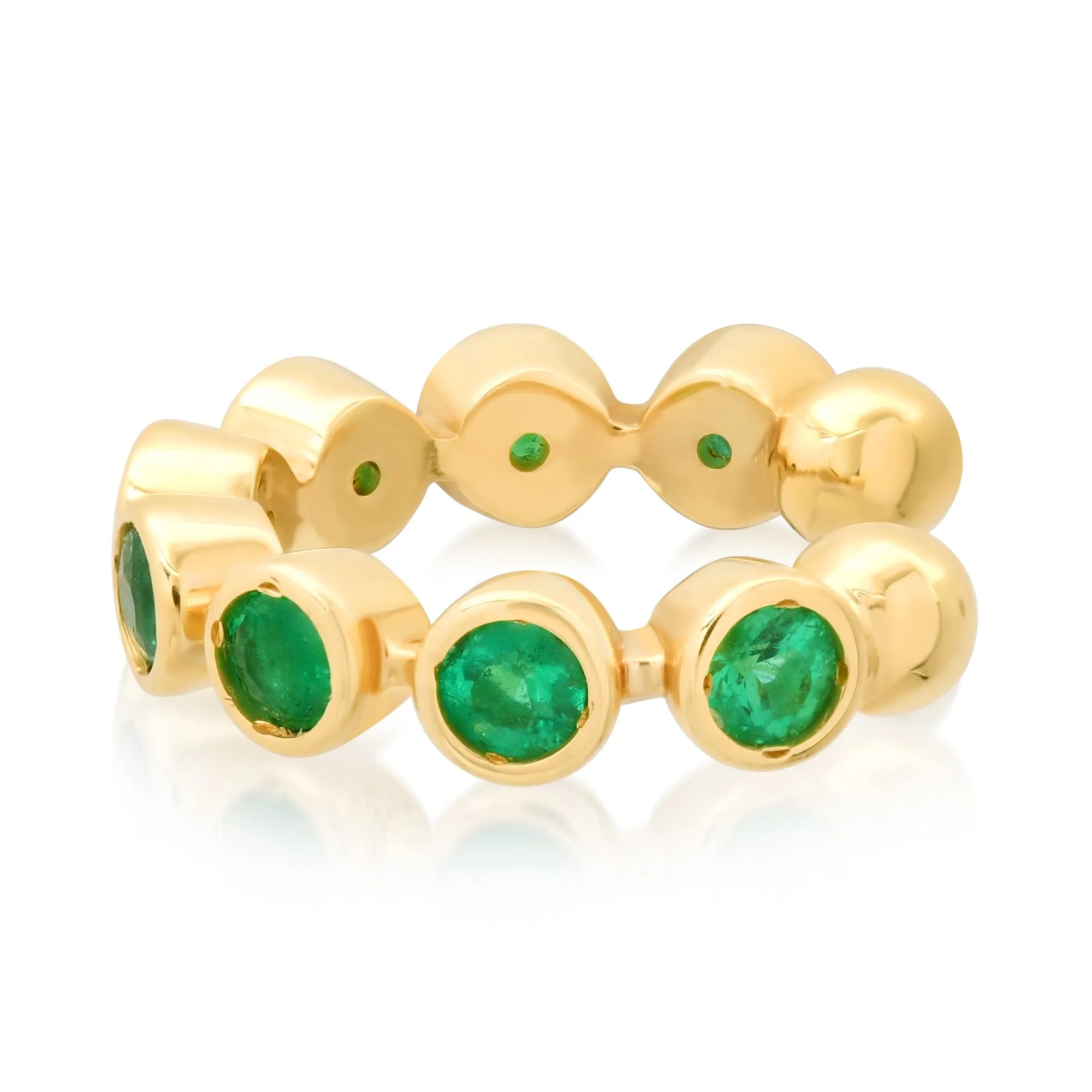 Bezel Emerald Ear Cuff