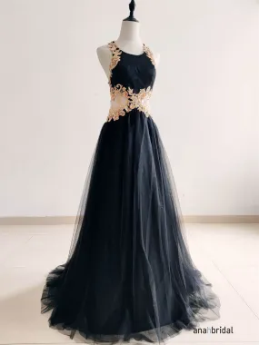 Black And Rose Gold Wedding Party Dress