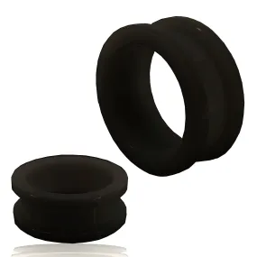 Black Tunnel Acrylic Screw On Plugs | Gauges