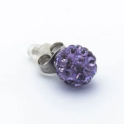 Borghetti Earrings Ferido Palla Tanzanite 8 Ear Studs 1 PC