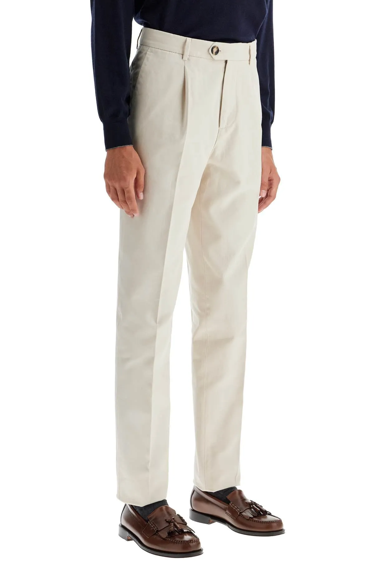 BRUNELLO CUCINELLI leisure fit gabardine trousers