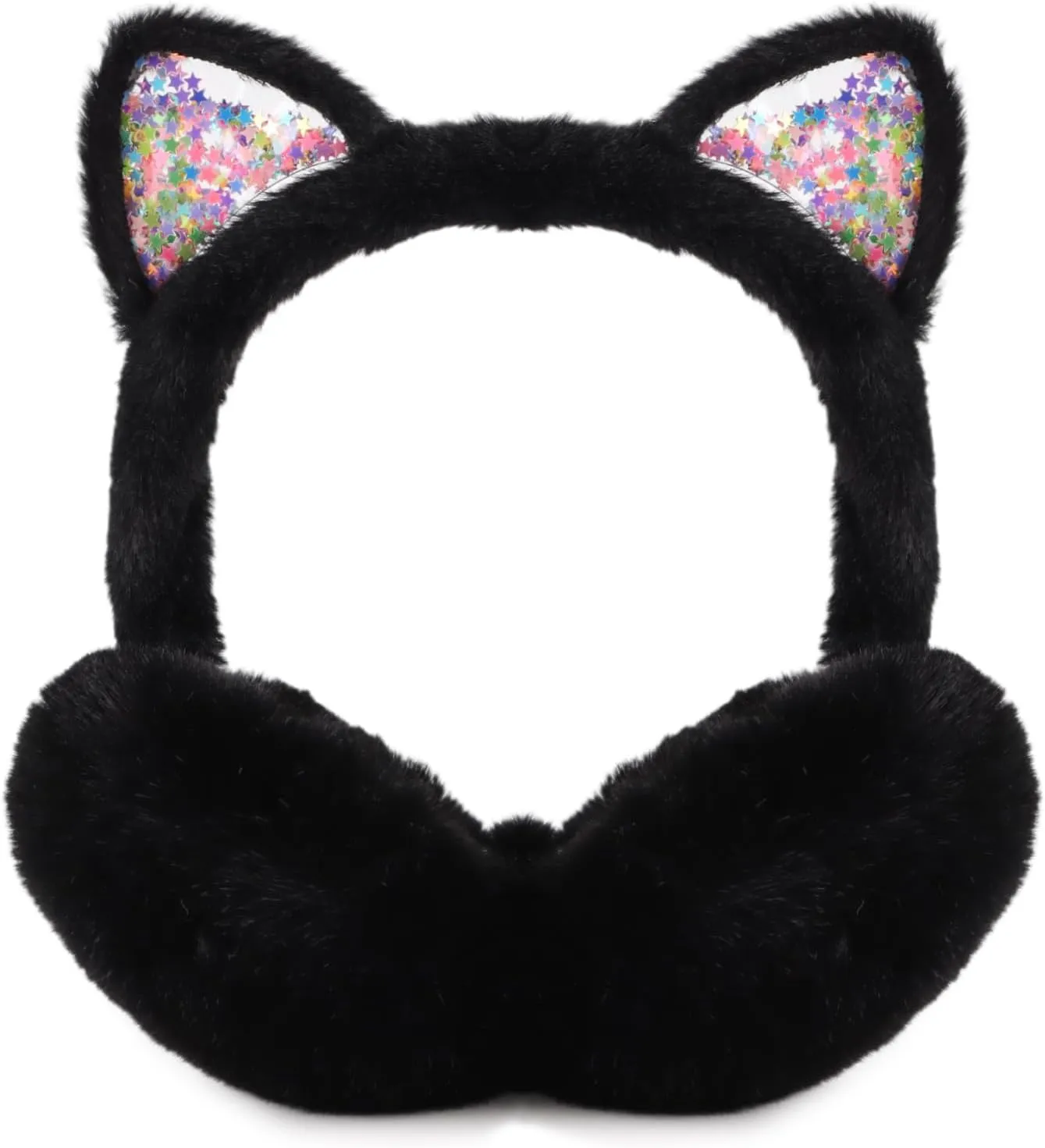 Cat Style Pink Foldable Faux Fur Winter Style Ear Muffs