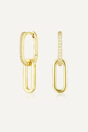 Celine Earrings Gold Pavé