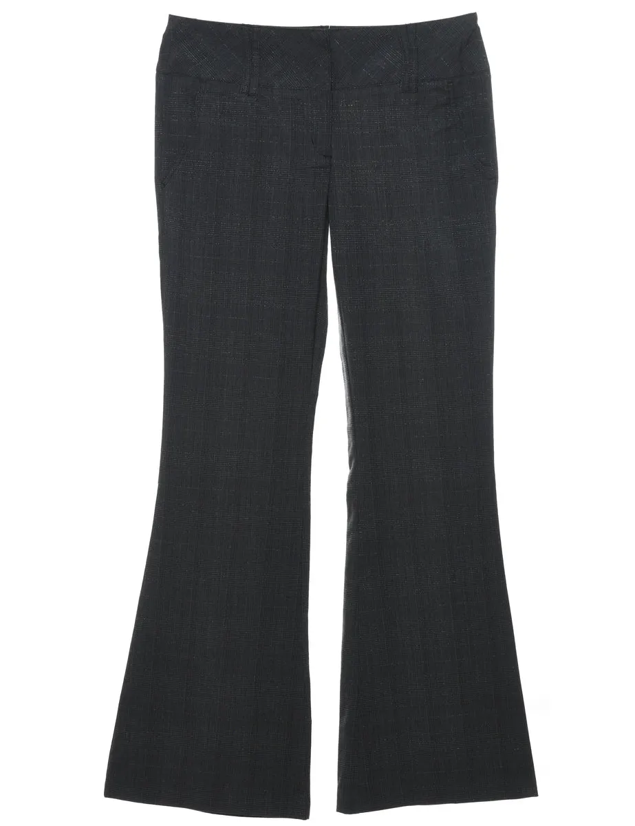 Checked  Grey Trousers - W32 L33