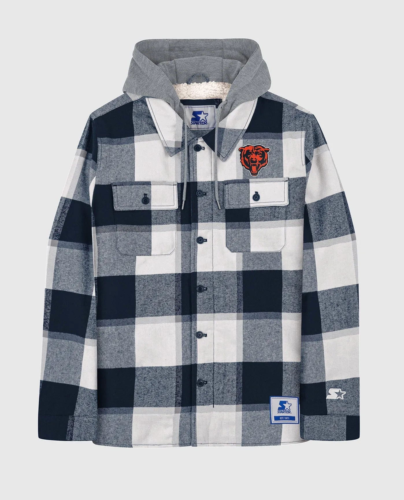 Chicago Bears The Big Joe Sherpa Lined Plaid Jacket