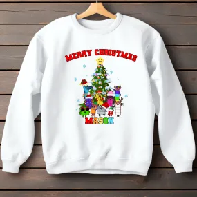 Children's Christmas Jumper, Numberblocks Christmas Sweatshirt with Personalisation