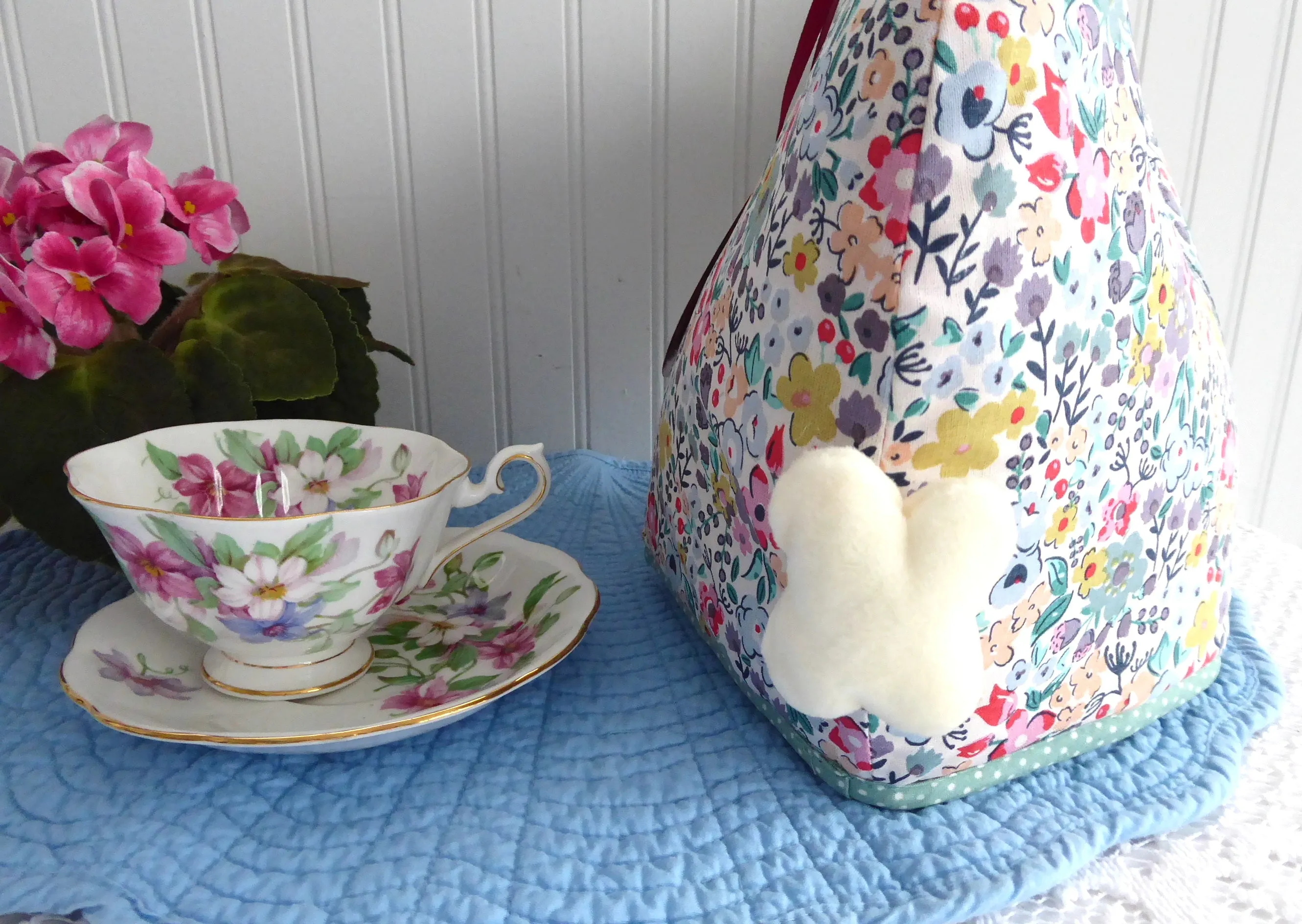 Chintz Rabbit Tea Cozy Large Cosy Padded Bunny Shaped Cozy Ulster Weavers