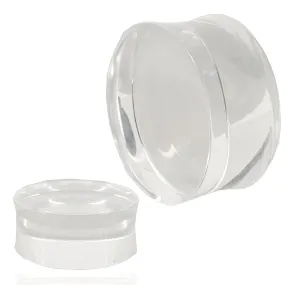 Clear Solid Acrylic Double Flare  Plugs | Gauges