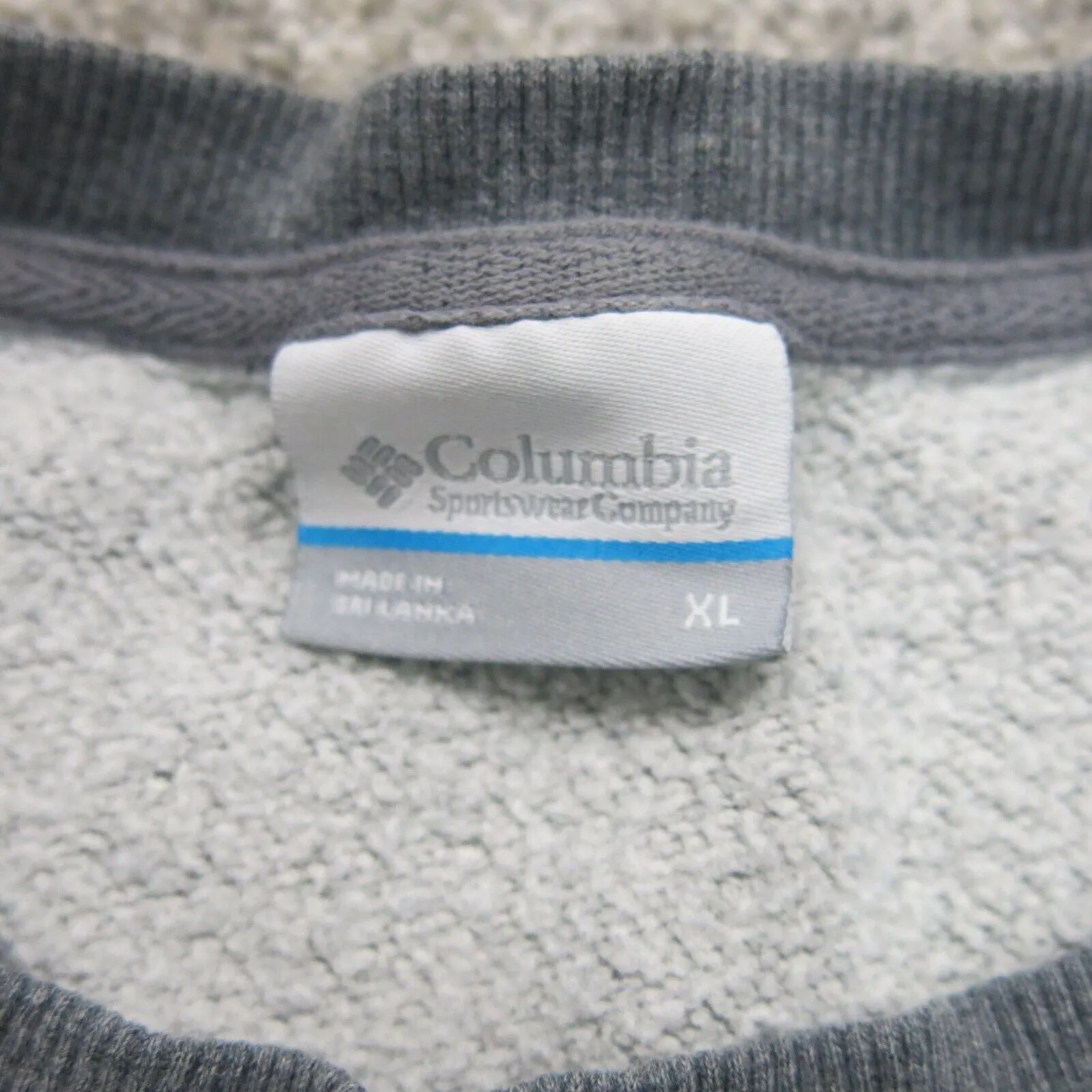 Columbia Mens Pullover Sweatshirt Athletic Long Sleeve Round Neck Gray Size XL