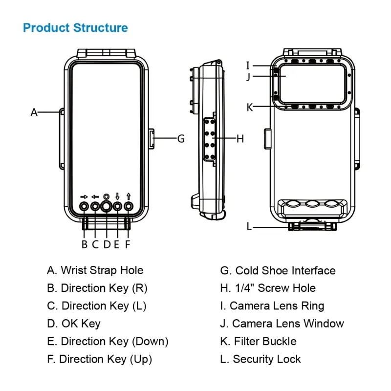 Compatible with Apple, Underwater Cover Case For iPhone Series