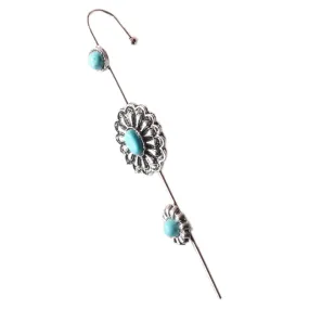 Concho Ear Pin Cuff - Turquoise