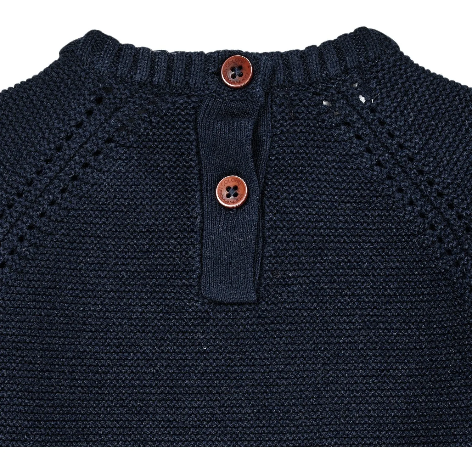 COPENHAGEN COLORS Navy Knitted Pullover w. Frill