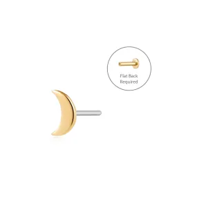 CRESCENT | Moon Threadless Flatback Earring