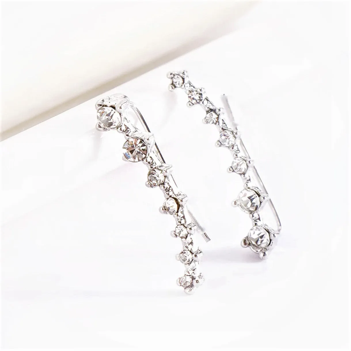 CZ Crystal Hook Ear Climber