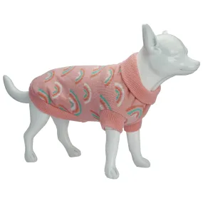 Dan & Sam - Dog Jumper (Pink Rainbows) - 50cm