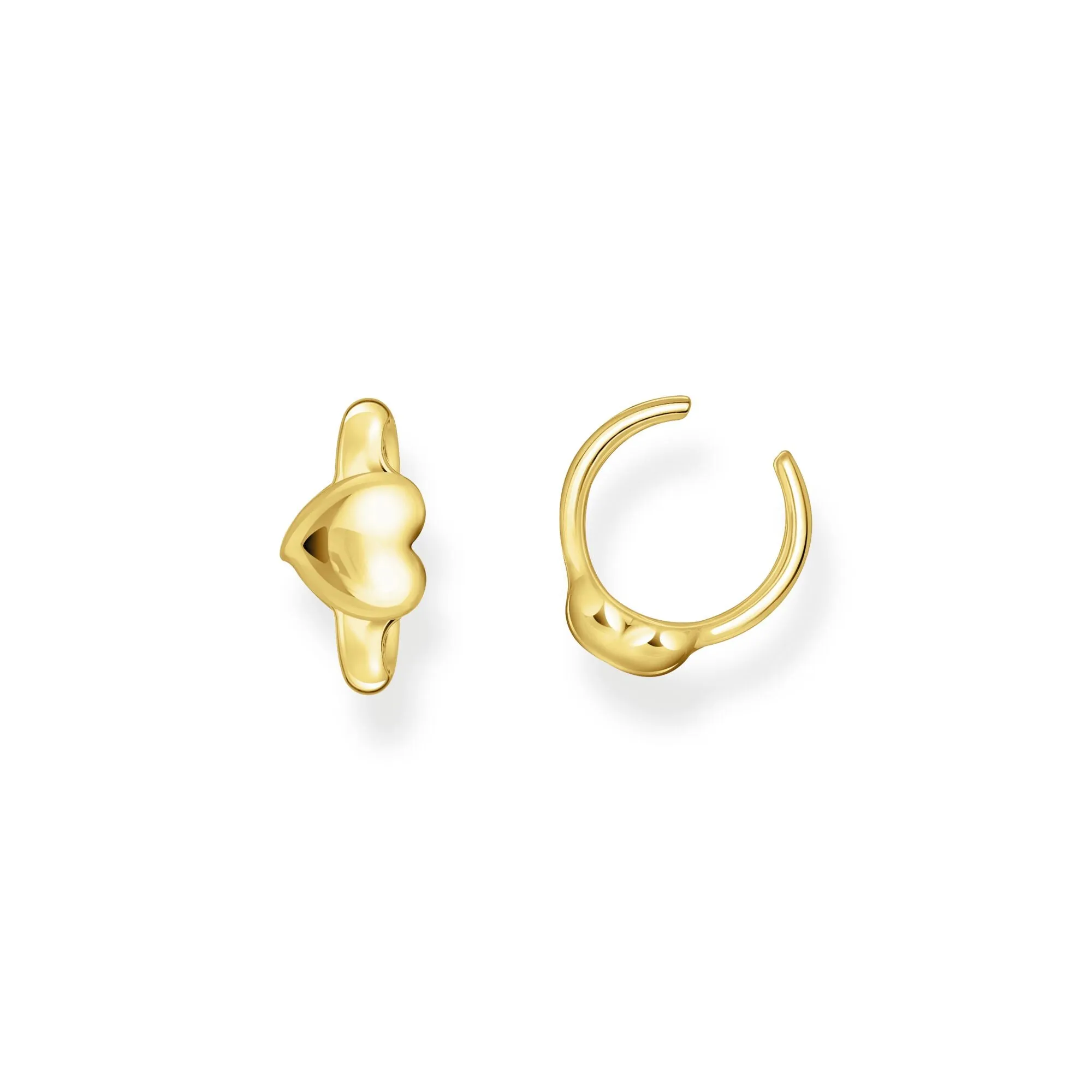 Ear cuff heart-shaped gold