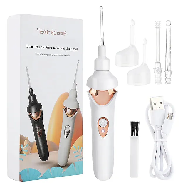 Electric Ear Cordless Safe Vibration Painless Vacuum Ear Wax Pick Cleaner Remover Spiral