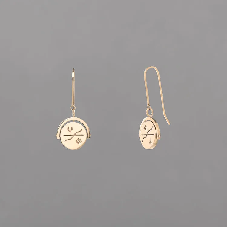 ELEMENTAL MEDALLION EARRING