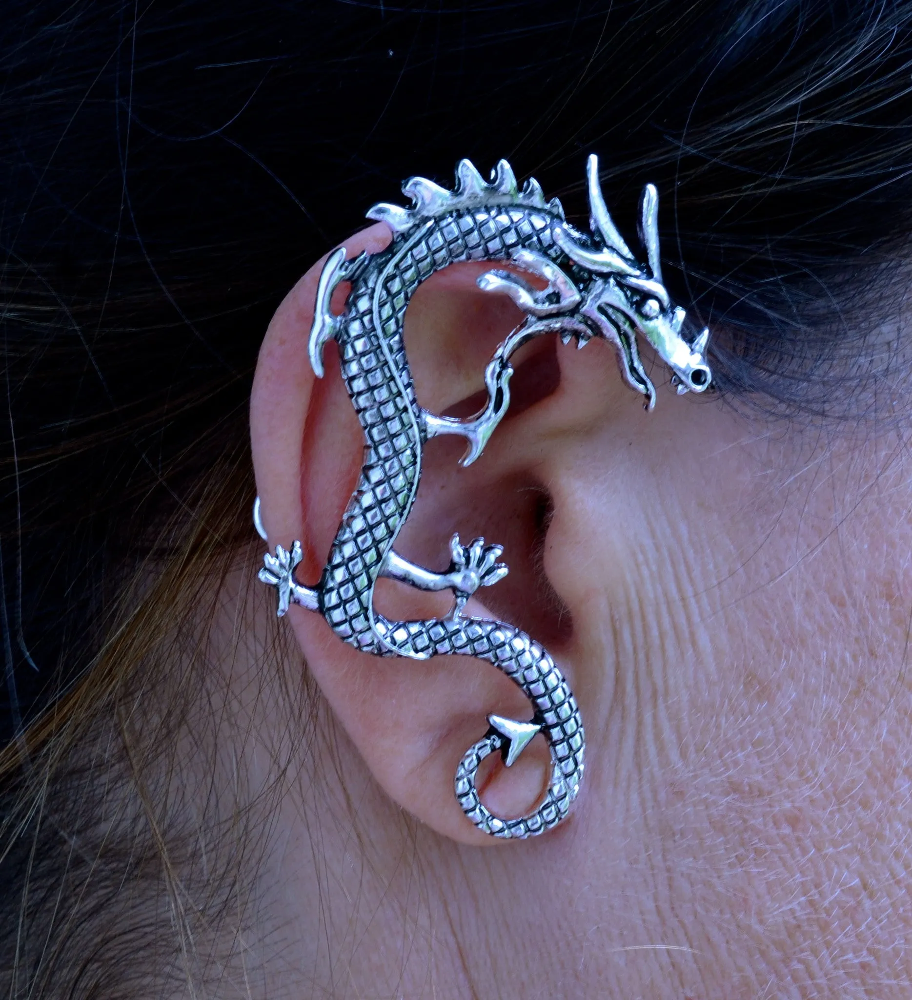 Elf Cuff Dragon - Silver