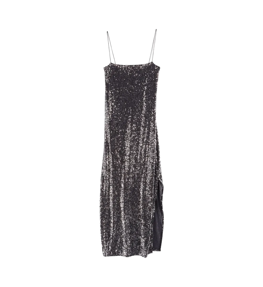 Elmi Shimmer Silver Midi Dress