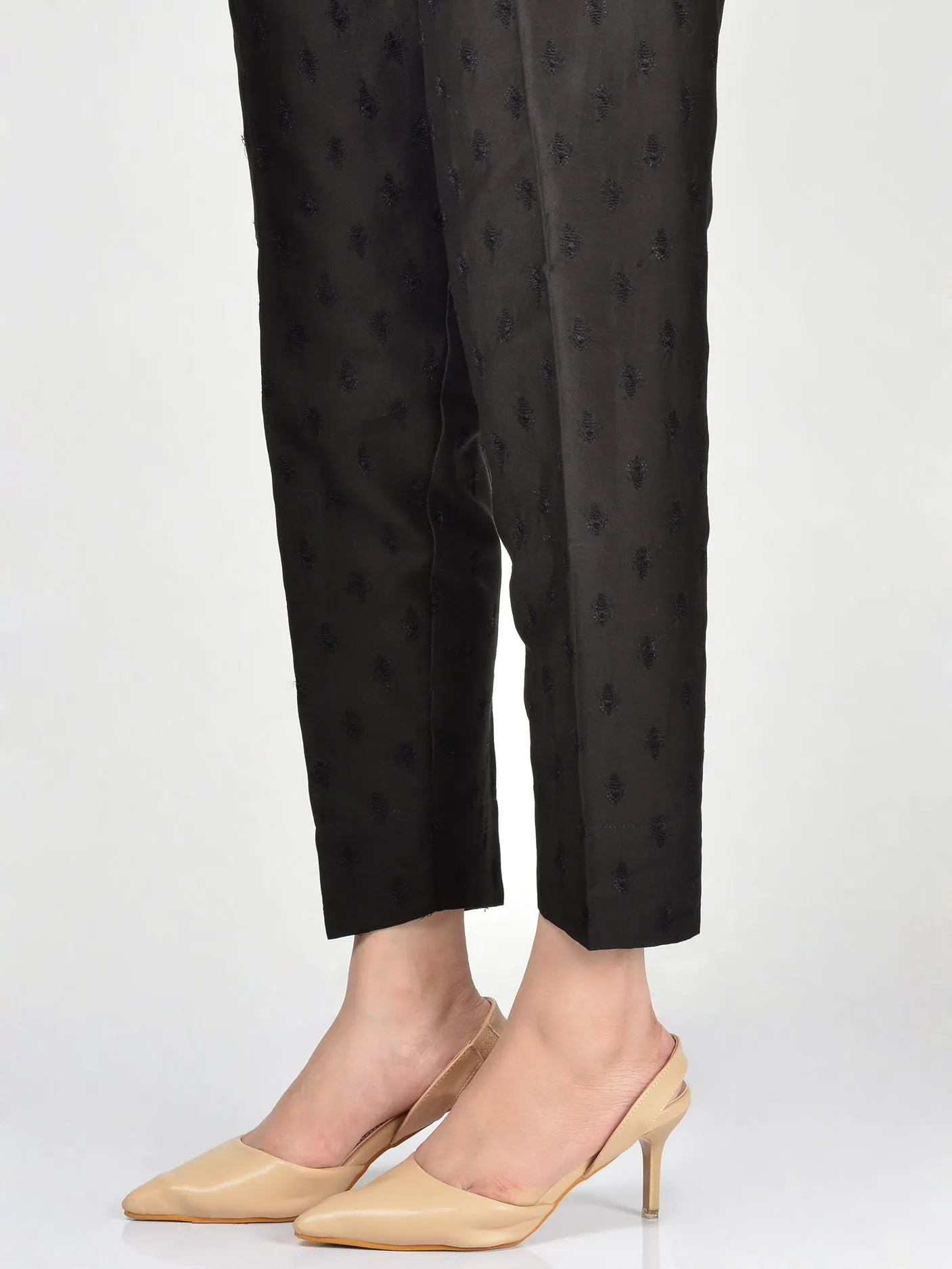 Embroidered Crepe Trouser