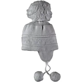 Emile Et Rose Griffin Grey Baby Bobble Hat with Ear Flaps