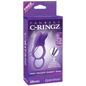 Fantasy C-ringz Twin Teazer Rabbit Ring - Purple