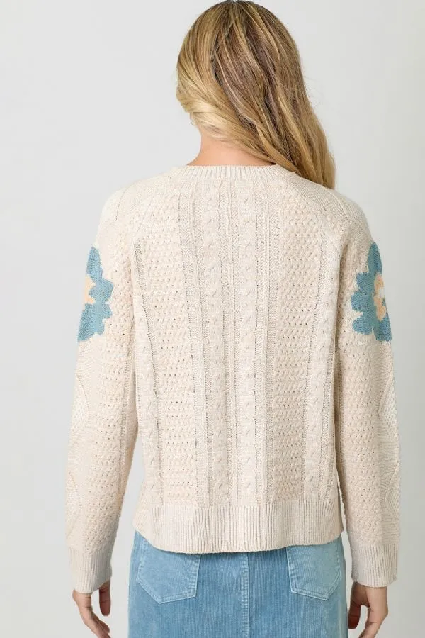 Fashionably Floral Sweater