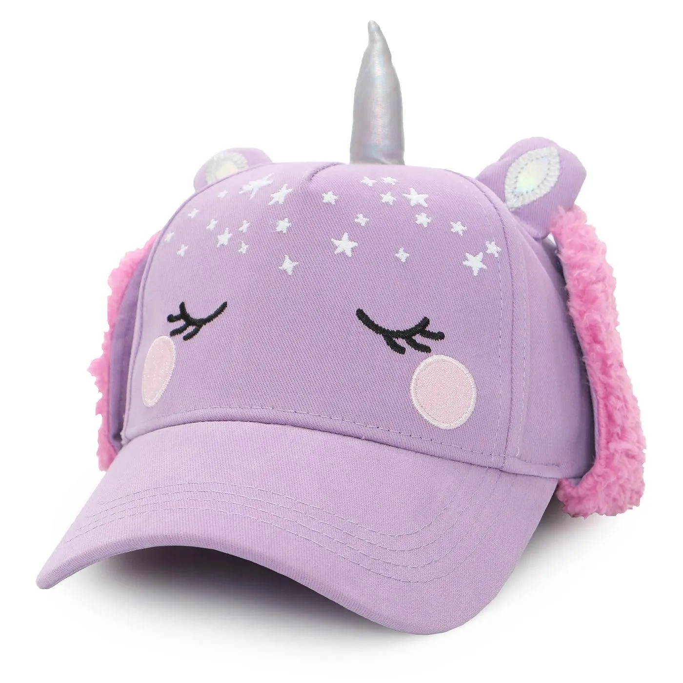 Flapjack Kids 3D Caps with Earflaps - Unicorn