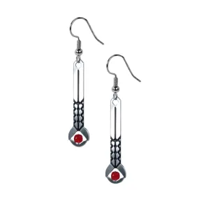 Frank Lloyd Wright April Showers Earrings- Red Bead