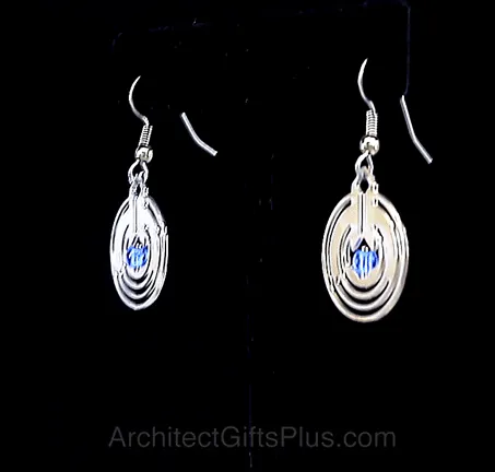 Frank Lloyd Wright April Showers II Earrings - Blue