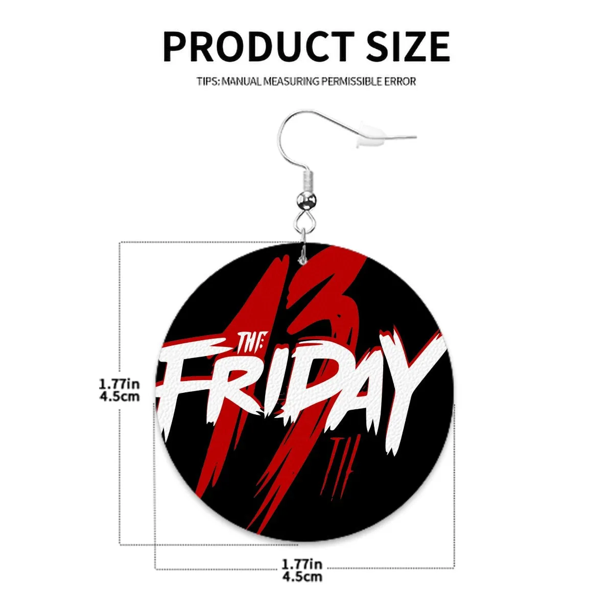 Friday the 13th Circle Drop Earrings