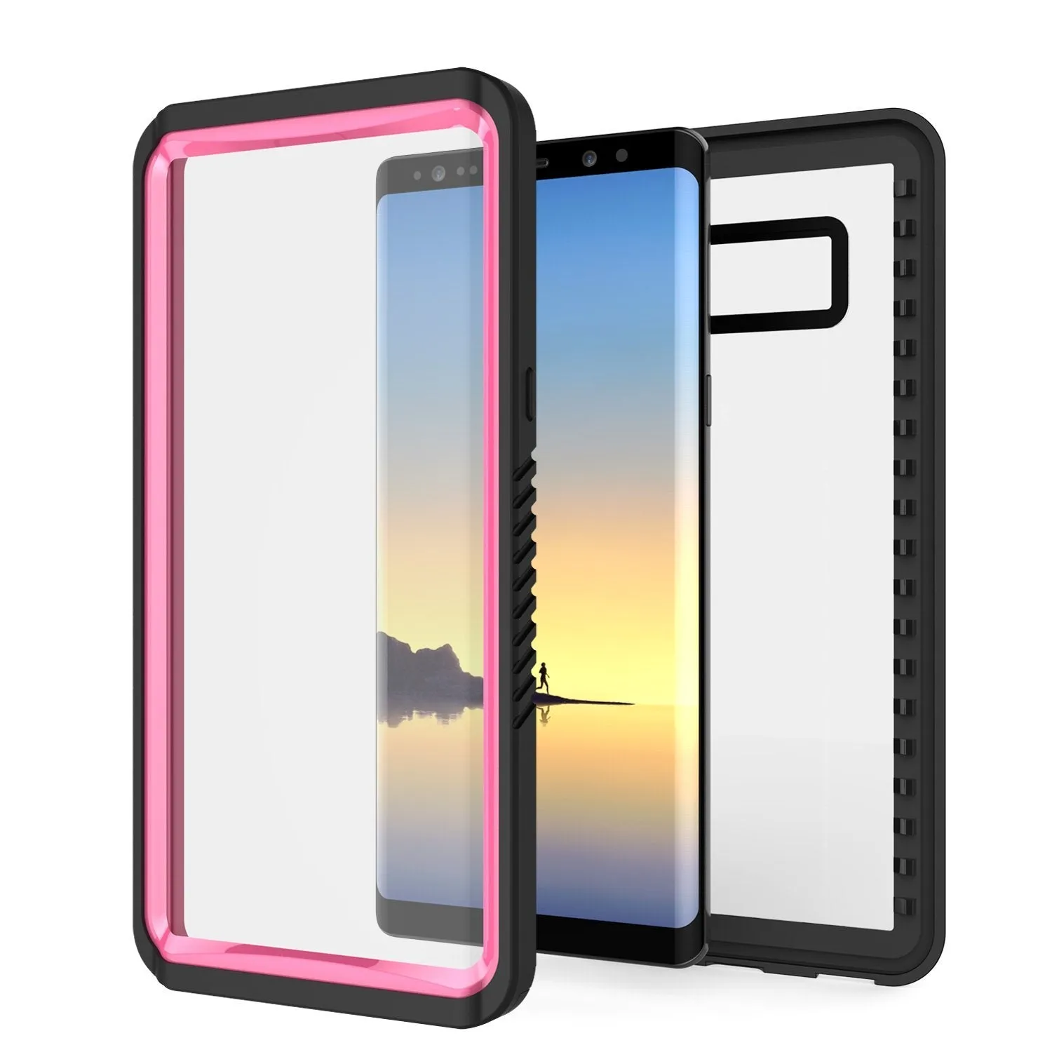 Galaxy Note 8 Anti-Shock Screen Protector Slim-Fit Case [Pink]