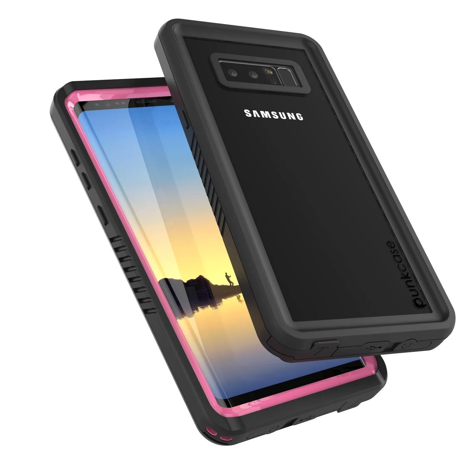 Galaxy Note 8 Anti-Shock Screen Protector Slim-Fit Case [Pink]