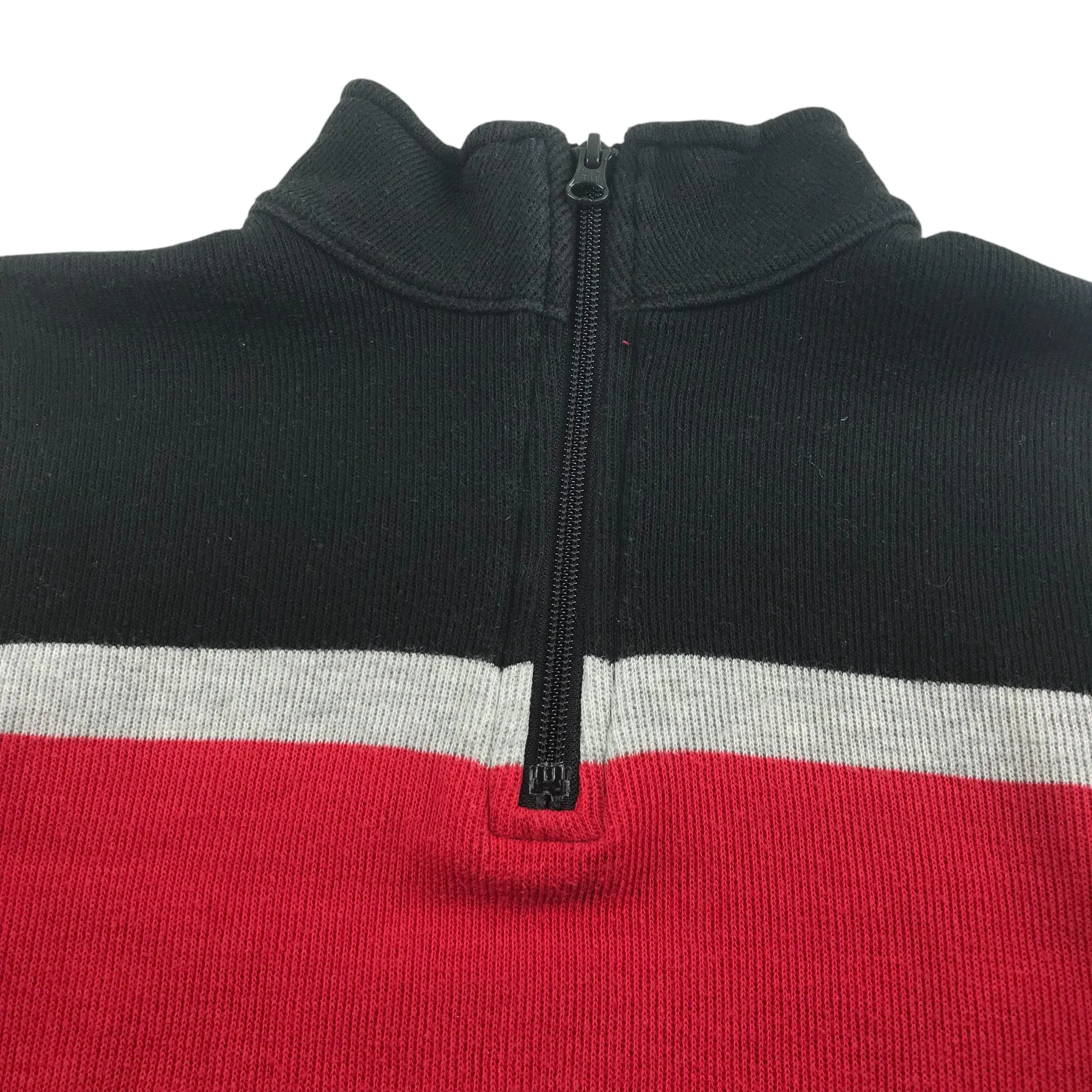 GAP jumper 8-9 years black and red panelled mock neck cotton